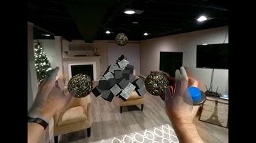 A fun experiment that I made with physics for Meta Quest Pro using color passthrough. #ar #vr