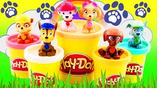 Paw Patrol Learn Colors and Learn Shapes with Play-Doh! Skye, Marshall, Zuma, Chase, Rocky, Rubble!