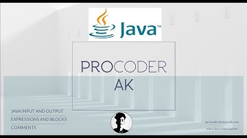 Java Input & Output, Expressions, Statements, Blocks and Comments || Part -4