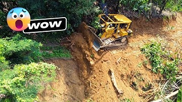 The Perfect Caterpillar D6R XL Dozer Opening Forest Road To Access people