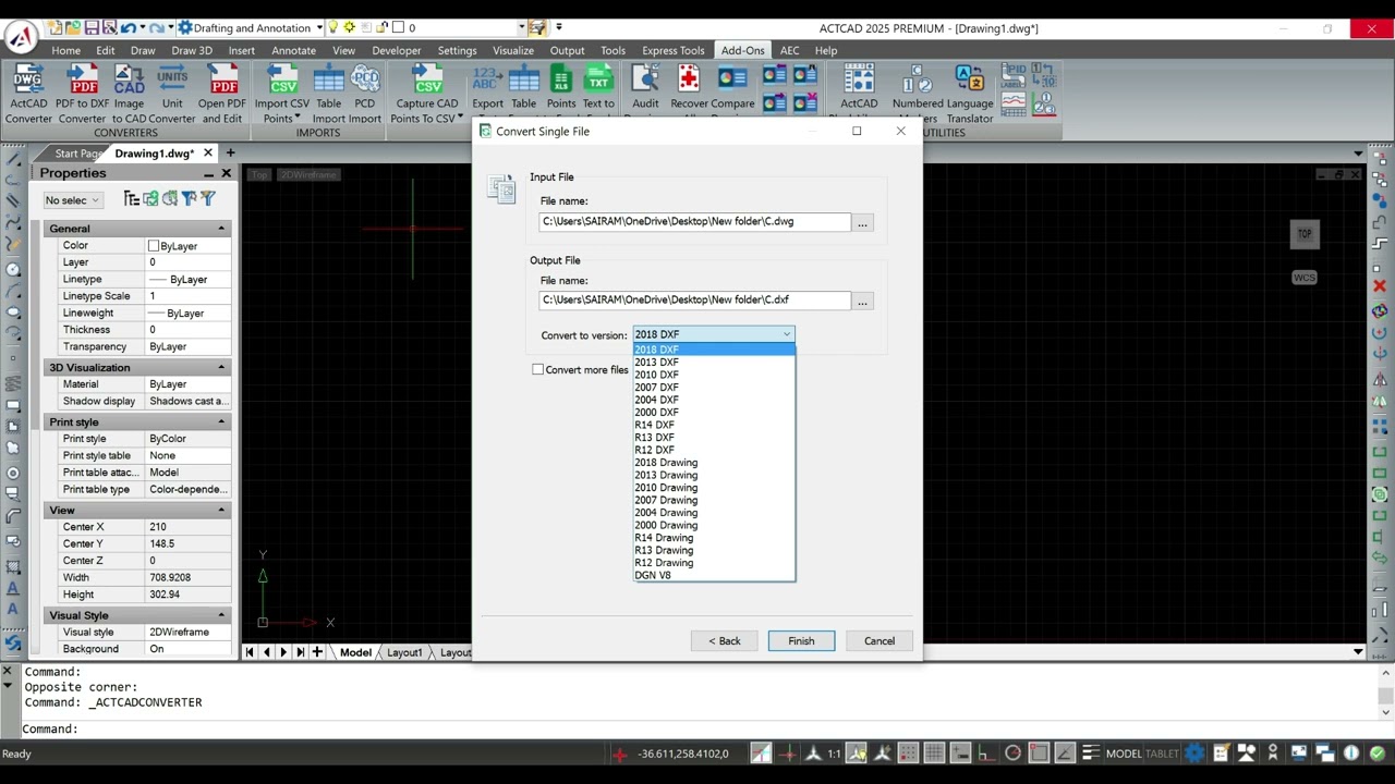 ACTCAD CONVERTER