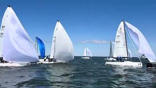 J/70 Worlds Race 1 Finish.