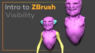 Intro to ZBrush 020 - Visibility Modifiers! Show and hide pieces of geo for flexibility & splitting!