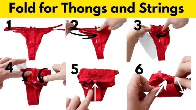 Folding Women's Underwear to Save Space (Briefs, Thongs, Strings
