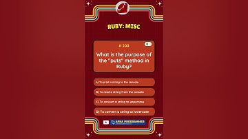Quiz 200: Master Ruby Programming in 20 Seconds! #quiz #ruby #shorts #codingfacts