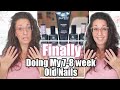 DOING MY OWN NAILS | 7-8 weeks growth | Purple Professional Acrygel first impression | honest review