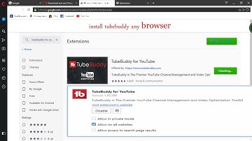 tubebuddy install in opera browser and any other browser ceo tool