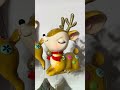 Raz Set of 2 Whimsical Decorated Reindeer Christmas Figures 4657652