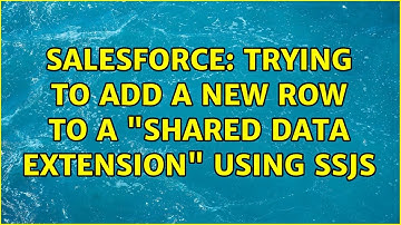 Salesforce: Trying to add a new row to a "Shared Data Extension" using SSJS