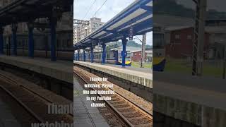 Taiwan Railways Tra Local Train Arrives At Badu, New Taipei City