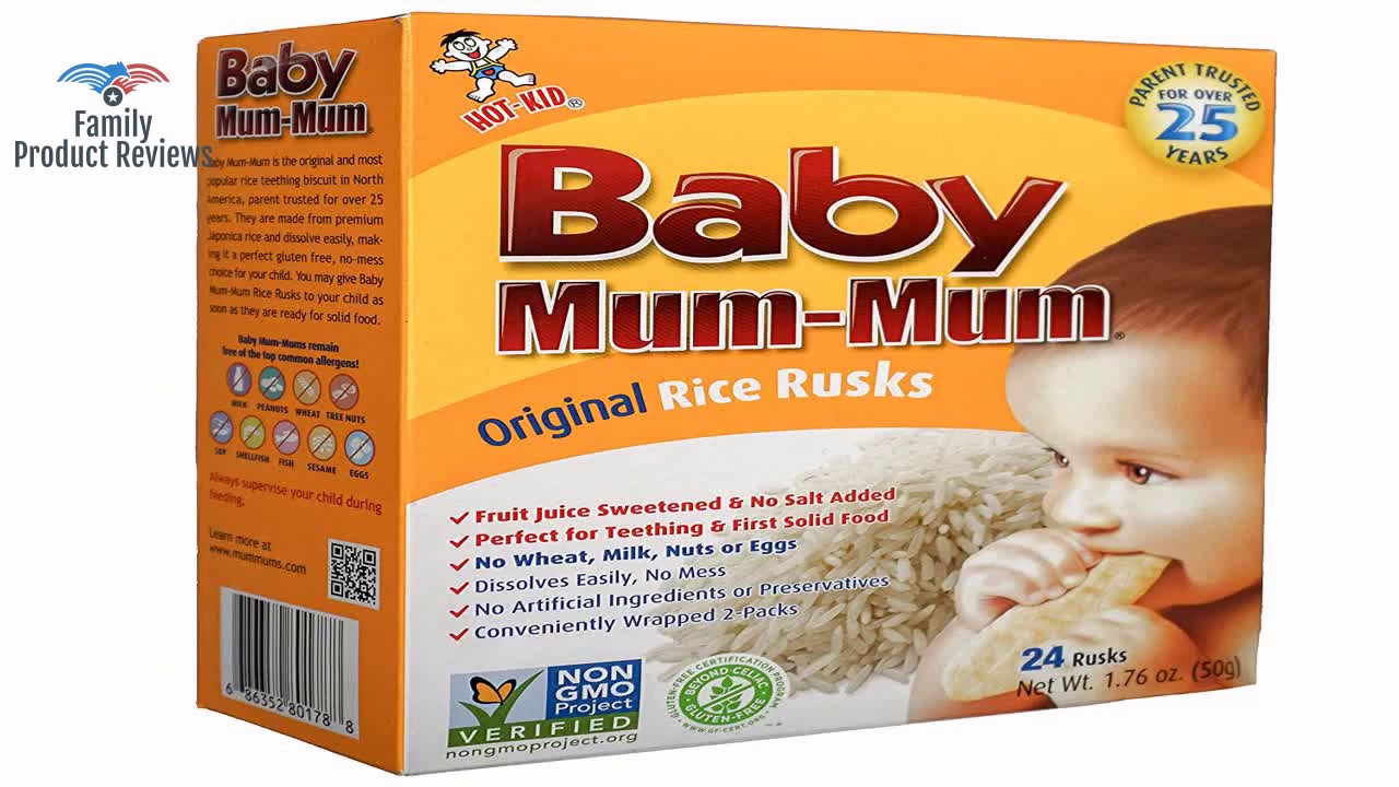 Hot-Kid Baby Mum-Mum Rice Rusks Banana Gluten Free Allergen Free Non ...