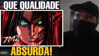 Eren (Attack on Titan) - AO SOM DO ESTRONDO | 7 Minutoz | Luci React