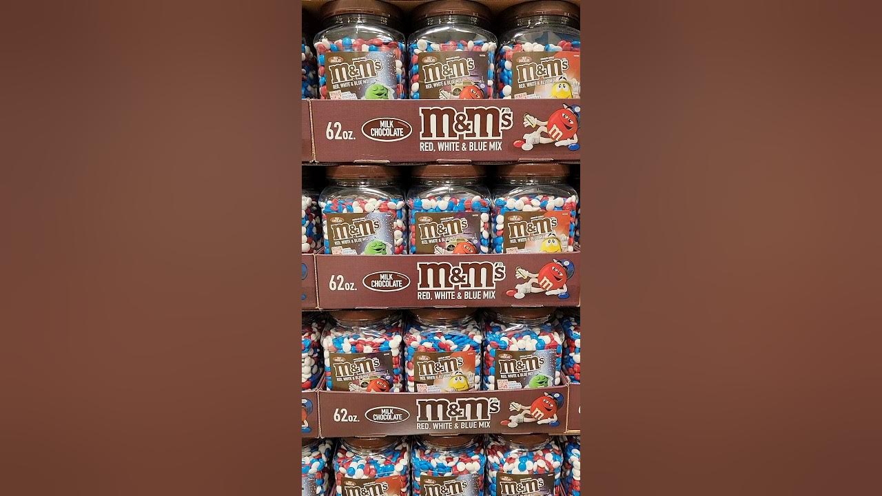 M&M's Chocolate Candies, Red, White & Blue Mix, Peanut - 62 oz