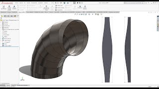 Trazado de un ducto de chapa | Calderería | Chapa metálica en SolidWorks by CAD & CAE - Tutoriales 23,583 views 2 years ago 9 minutes, 46 seconds