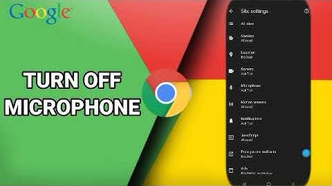 How To Turn Off Microphone On Google Chrome App