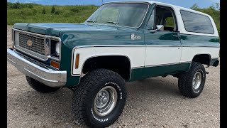 1973 CHEVROLET BLAZER CHEYENNE 4X4 FACTORY AIR HAMMERDOWN AUCTIONS