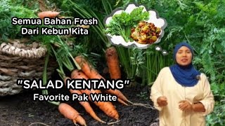 Menu saat kaka Ipar nginep di sini, aktivitas Pagi IRT di Amerika utara membuat salad kentang 