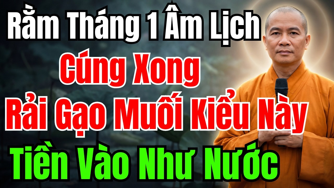 RẰM THÁNG 1 ÂM LỊCH : CÚNG XONG, Đặt Gạo Muối Ở Đây - Lộc Vào Như Nước | Thu Hút Tài Lộc