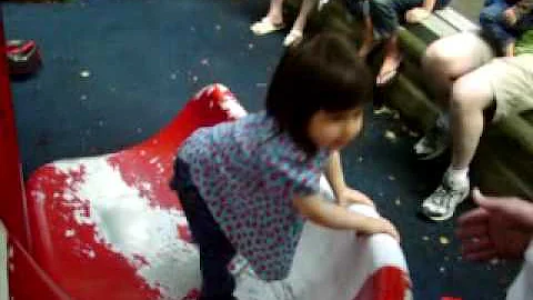 Lena & Pop Pop on Slide