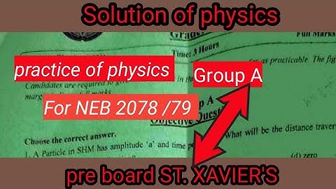 Solution of physics class 12 new model question 2078/79 /pre board st. Xavier college#neb #physics#