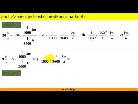 Wideo: Jak Przekonwertować Prędkość Z M / S Na M / H