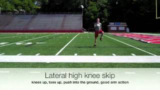 Lateral high knee skip