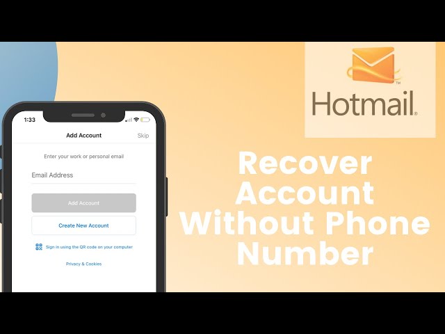 How do I recover my Hotmail account without a phone number Email Also?, by  John