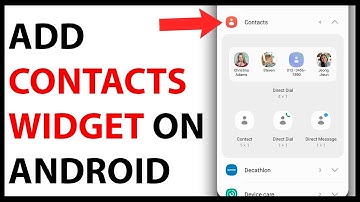 How to Add Contacts Widget on Android