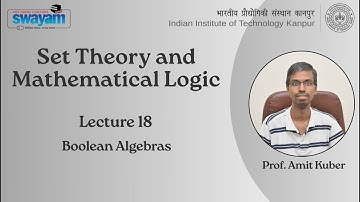 Lecture 18 - Boolean Algebras
