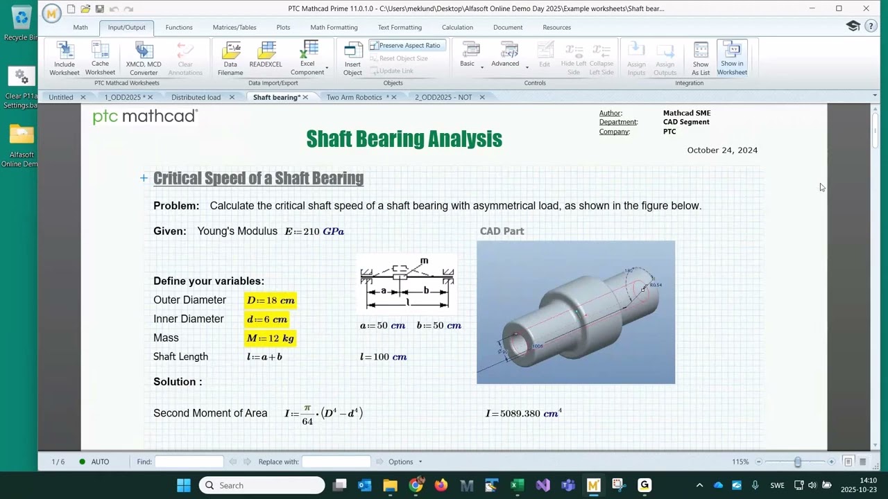 Mathcad Prime – When spreadsheets fall short (Alfasoft Online Demo Days 2025)