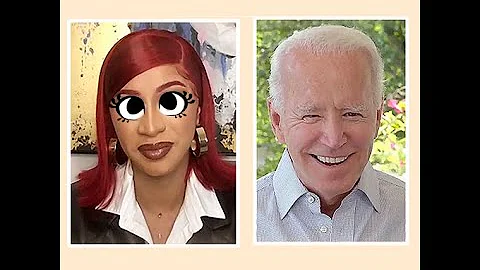 Cardi B says stuff to Joe Biden.