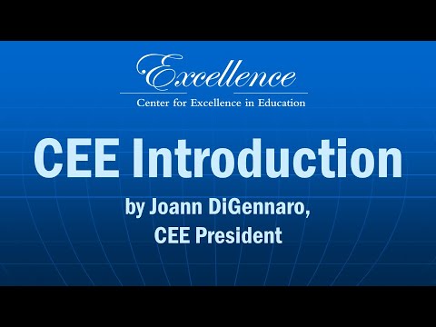 Introduction to the Center for Excellence in Education