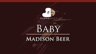 Video thumbnail of "Madison Beer - Baby - HIGHER Key (Piano Karaoke Instrumental)"