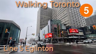 Walking Toronto's Line 5 Eglinton LRT Part 4: Chaplin to Mount Pleasant Station 2/6/2026