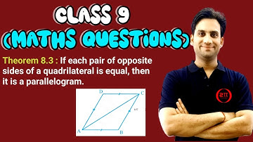 Theorem 8.3: If each pair of opposite sides of a quadrilateral is equal, then it is a parallelogram.