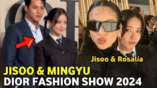 Blackpink Jisoo & Seventeen Mingyu Interaction At Dior Fashion Show 2024 Dioraw24 #Jisoo #Mingyu