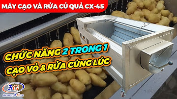 Máy Cạo Rửa Cà Rốt, Nghệ, Gừng, Sấu Bàn Chải Ngang CX-45 | Điện máy 3G