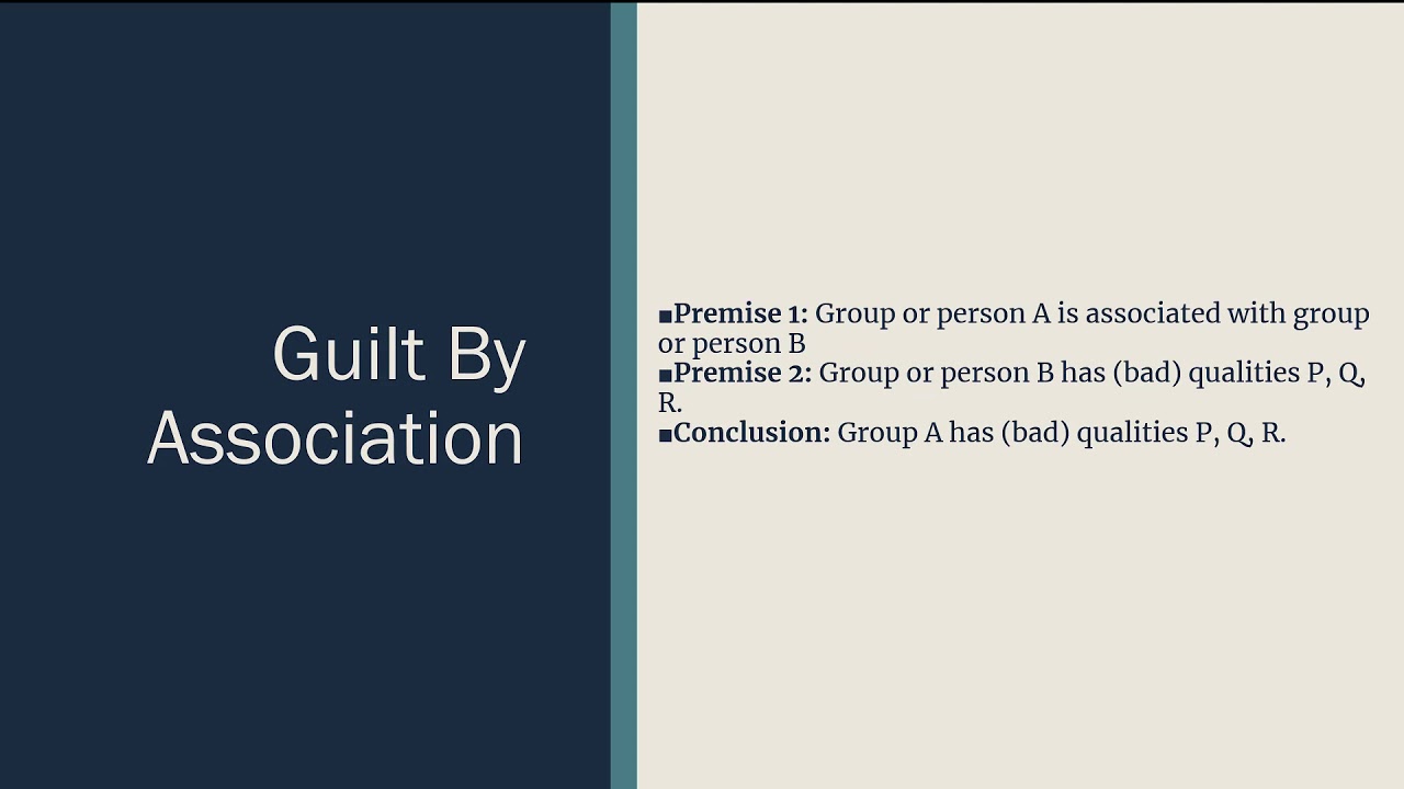 Protests Guilt By Association YouTube