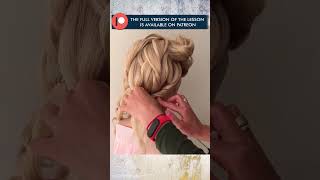 How to make a low bun based on 25 mm curls?  Hairstyle tutorials