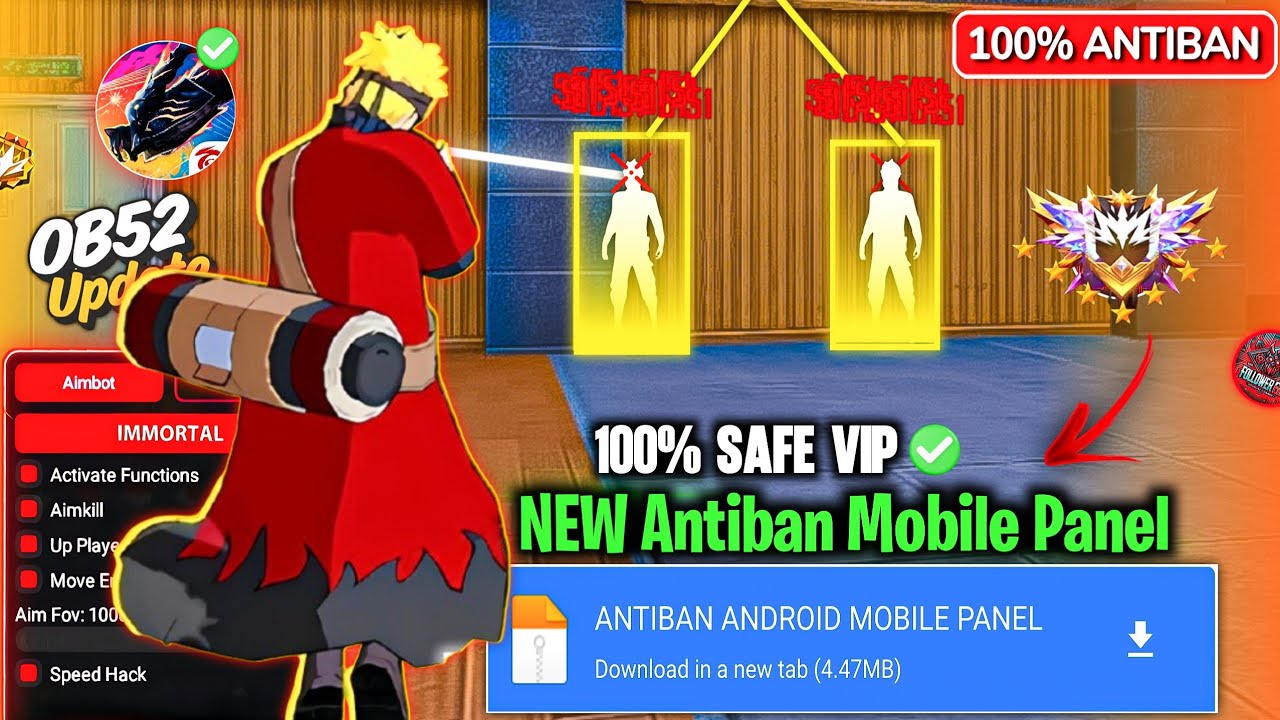 Free Fire Panel Mobile 🔥 FF Antiban Panel OB52 | Free Fire Hack New 😈 FF Injector 2026 | FF Panel