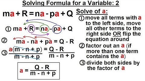 Algebra - Ch. 3: Formula, Inequalities, Absolute Value (2 of 38) Solving Formula for a Variable: 2