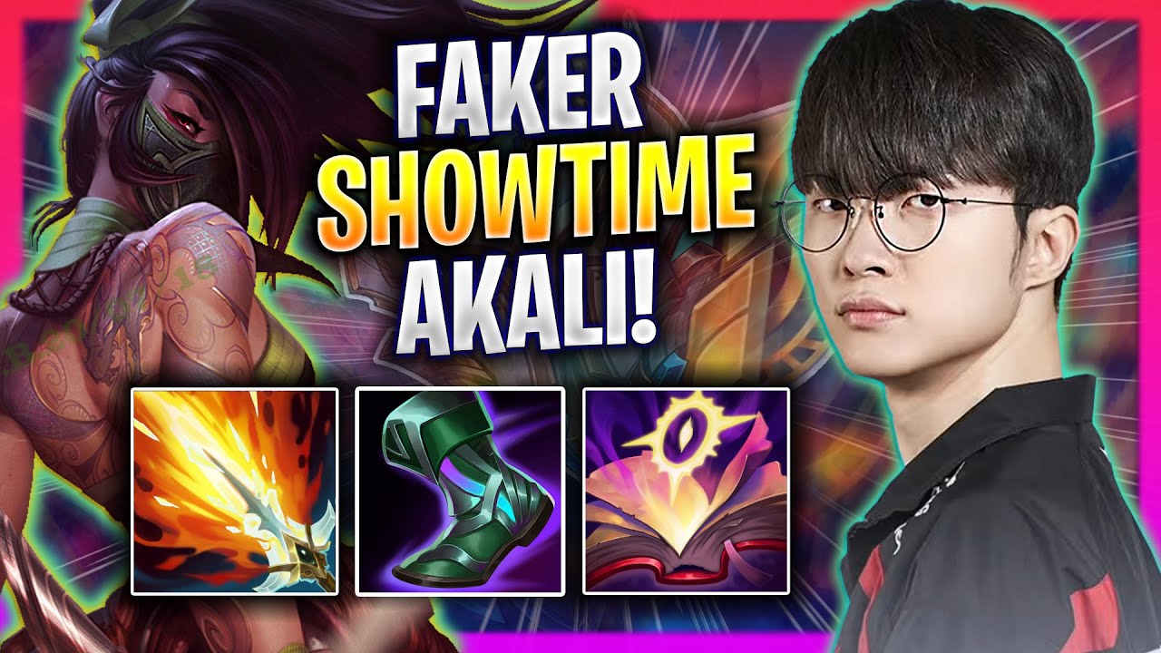 FAKER SHOWTIME WITH AKALI! - T1 Faker Plays Akali MID vs Akshan ...