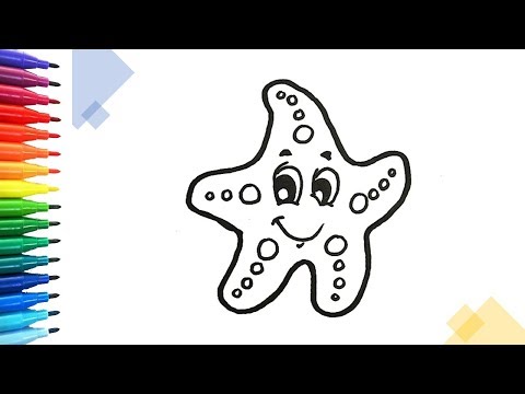 Video Vẽ con sao biển | Draw a Starfish | Drawing Tutorials - youtube