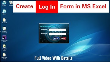 How to create Log In page in Excel? (हिंदी में) || GDA Zone