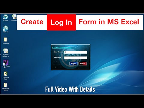 How to create Log In page in Excel? (हिंदी में) || GDA Zone