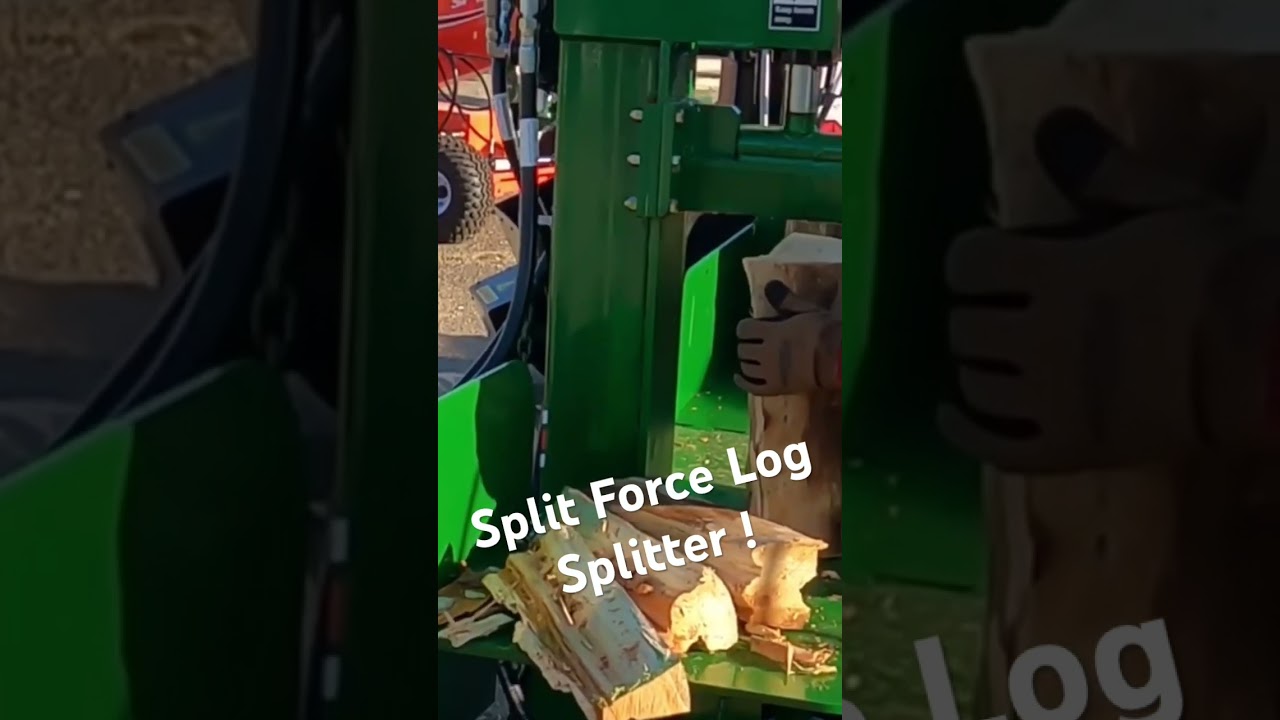 Splitting Firewood with Mobile Log Splitter 