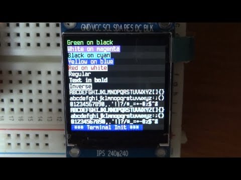 Serial Terminal Display with ST7789 240x240 IPS and Arduino