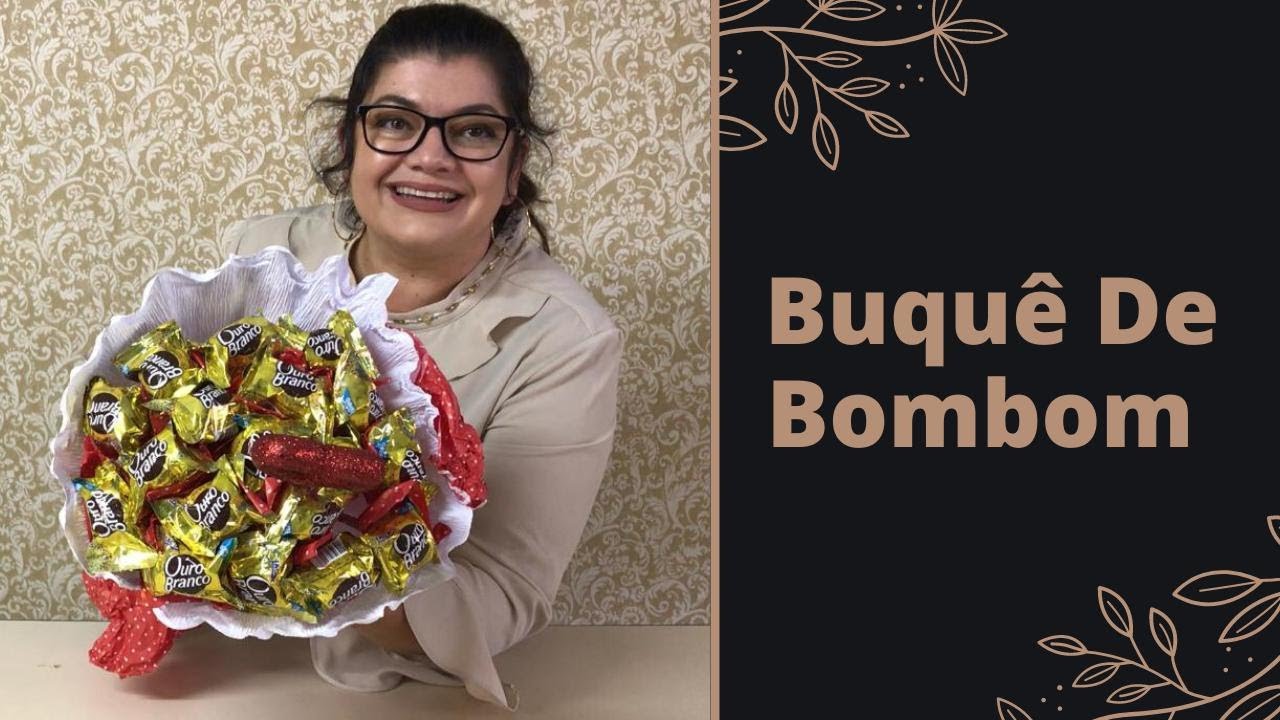 Como fazer Buquê de Bombom com papel crepom sem a utilização da maquina