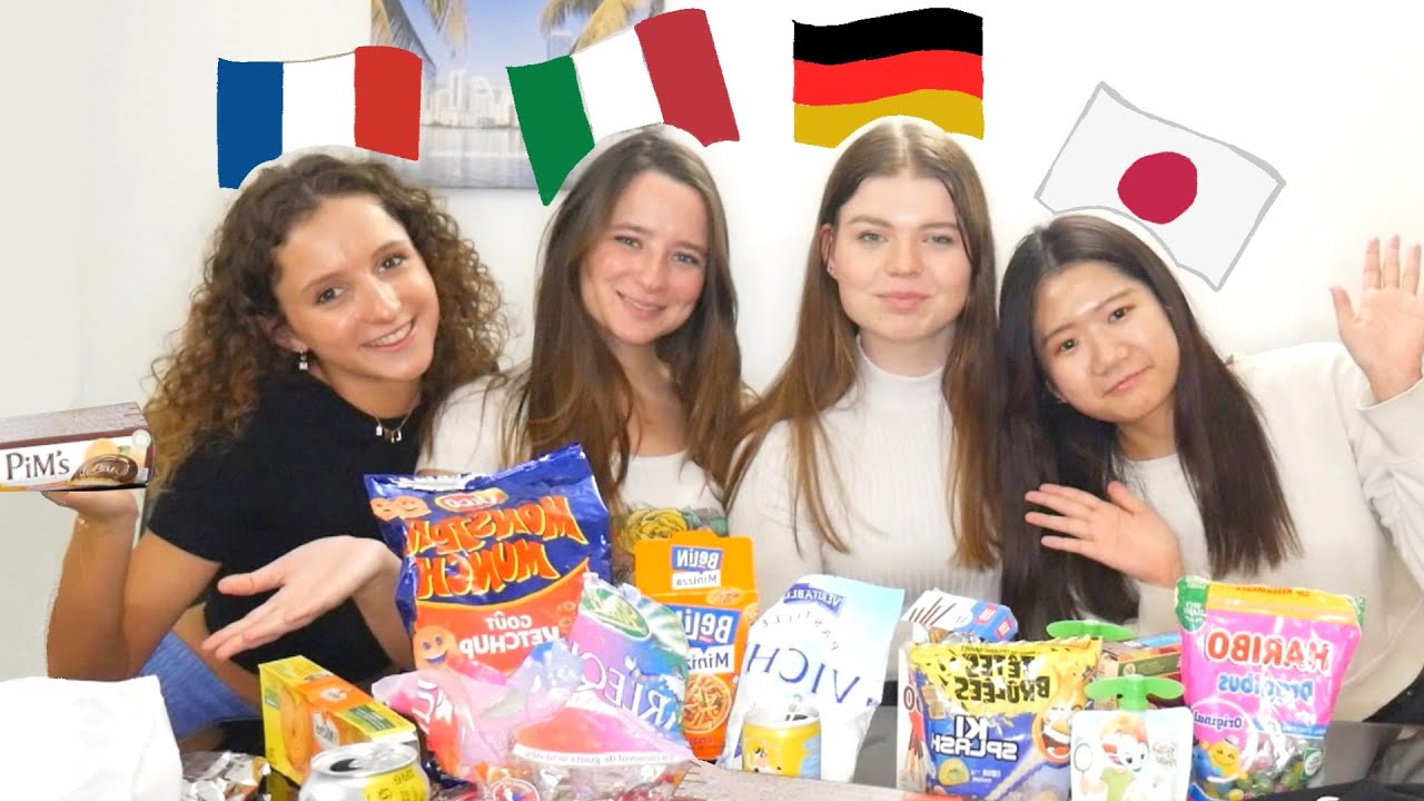 MES POTES JAPONAISE, ALLEMANDE ET ITALIENNE GOÛTENT DES PRODUITS FRANÇAIS ! (une galère)