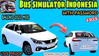 Maruti Suzuki Baleno 2022 Mod For Bus Simulator Indonesia || Baleno mod for Bussid || Baleno car mod screenshot 4